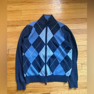 VINTAGE BROOKS BROTHER KNITTED FULL ZIP SWEATER